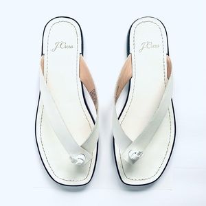 *Price Drop* J. Crew White Knotted Thong Sandals